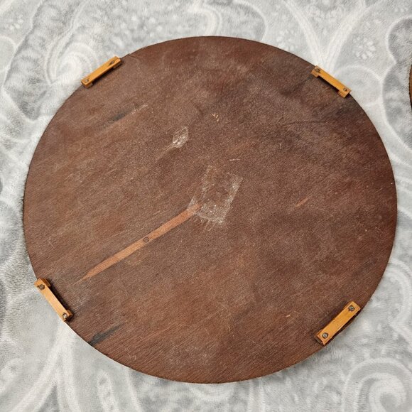 MCM 50s 60s Ornate Bamboo Rattan Hanging‎ Birdcage Round Carved Boho Decor Brown - Picture 10 of 15